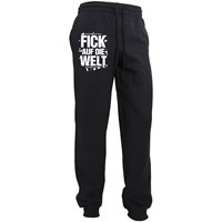 Zeige Details für FICK AUF DIE WELT - JOGGER (schwarz) Bild von FICK AUF DIE WELT - JOGGER (schwarz)