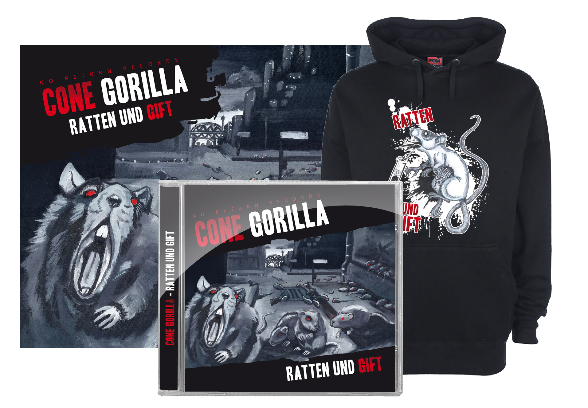 Bild von Cone Gorilla - Ratten und Gift | Hoody Bundle